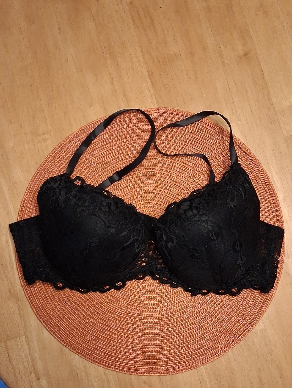 Juicy Couture Black Lace Push-Up Bra 38C